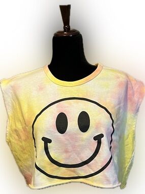 Malibu Sugar Tie-Dye Smile Cropped Sleeveless size M